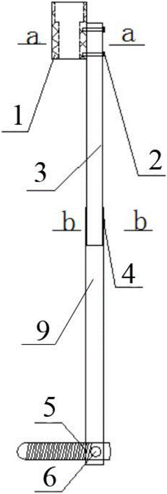 Lifting rod mounting device