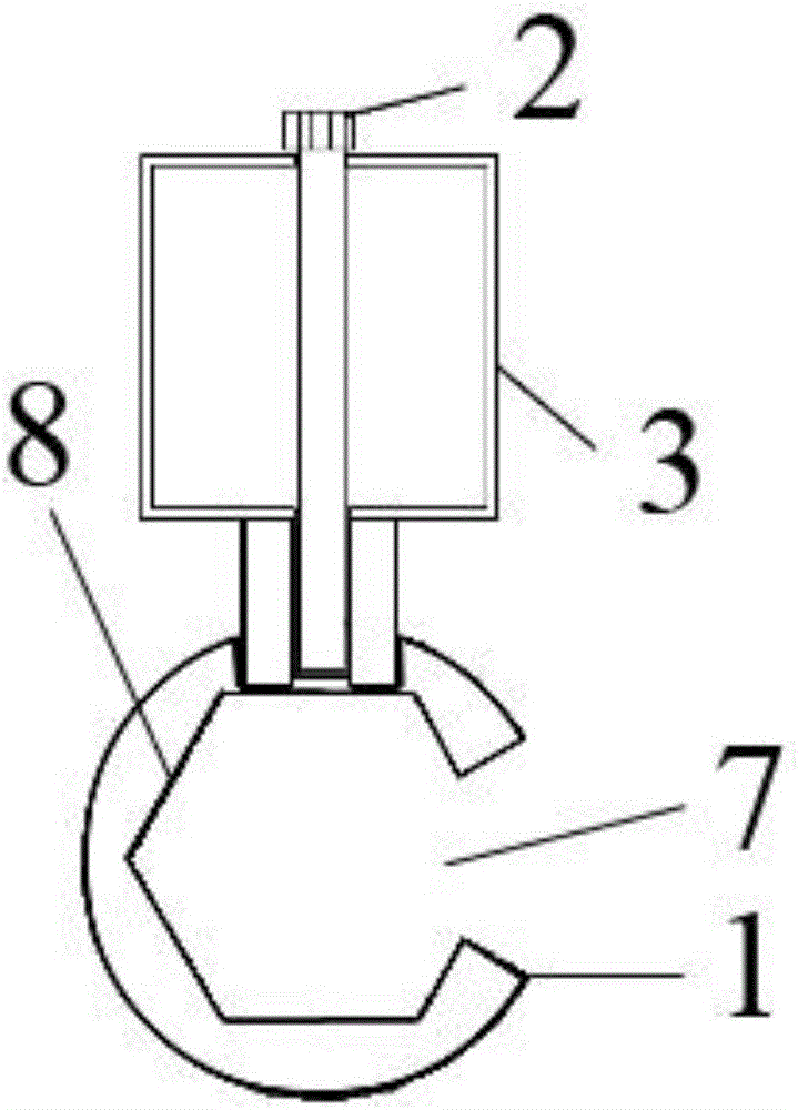 Lifting rod mounting device