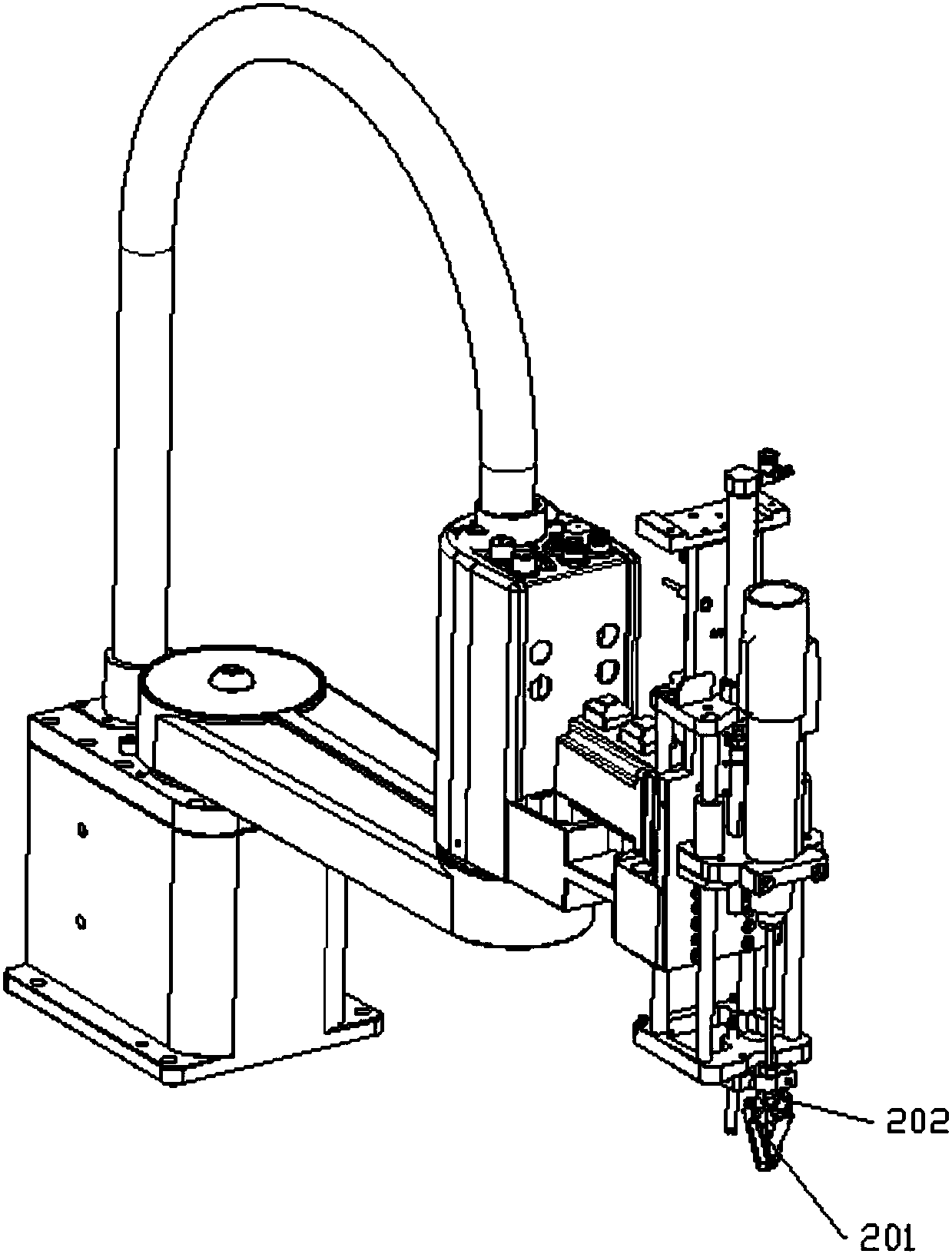 Screw feeding device of screw driving robot