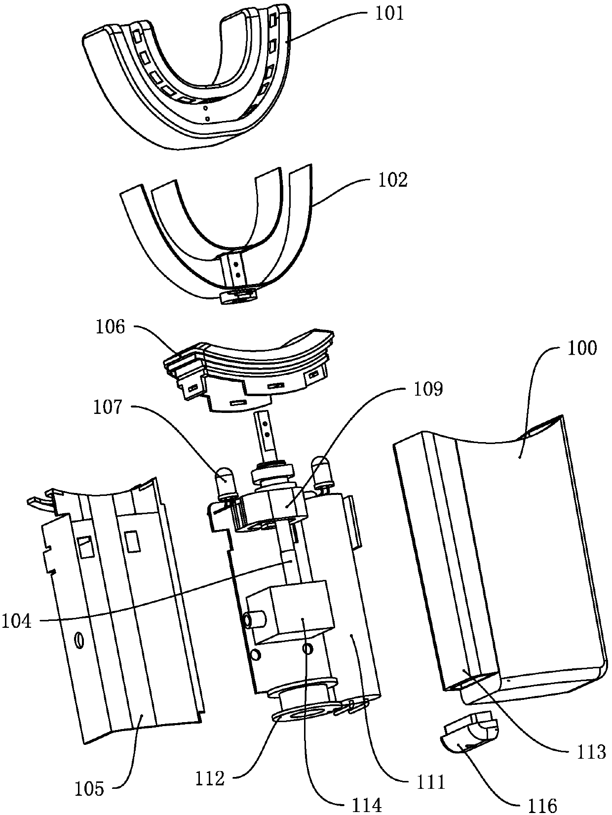 Ultrasonic brace tooth cleaner