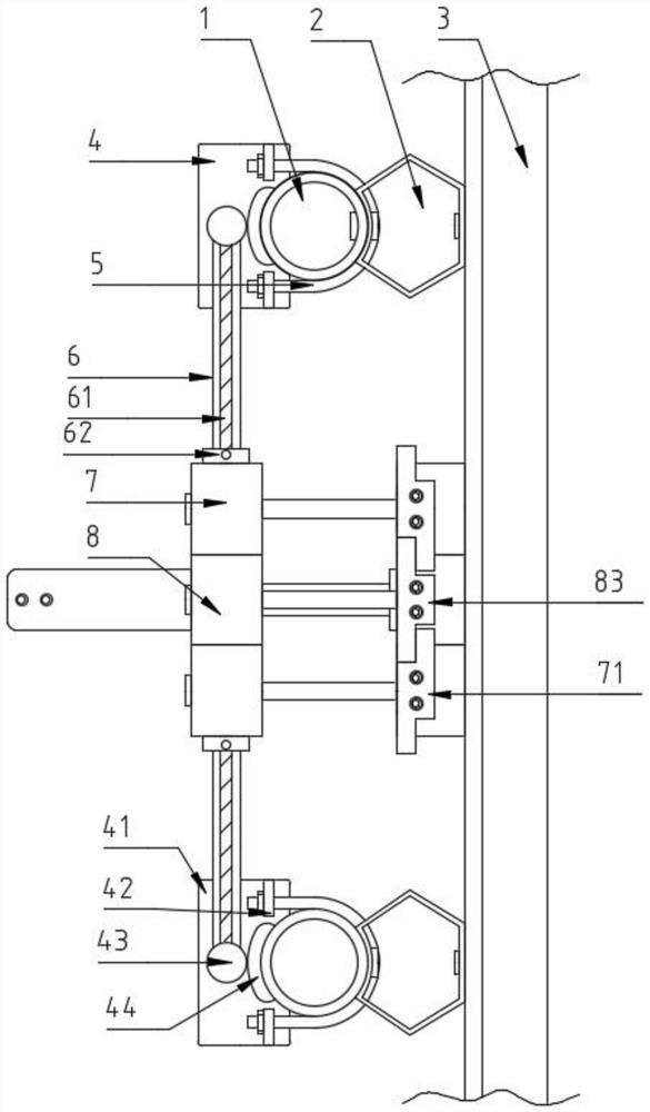 Repair device for road corrugated beam guardrail