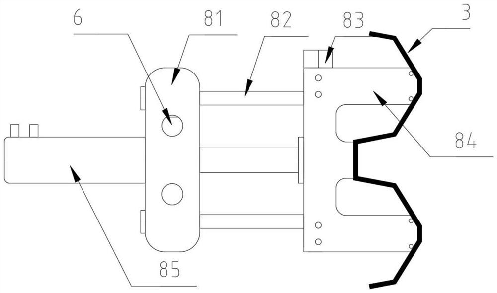 Repair device for road corrugated beam guardrail