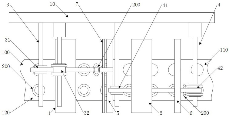 Double-row waste winding mechanism for label punching