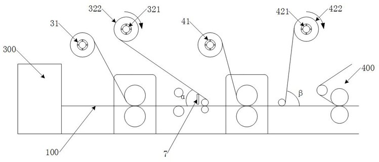 Double-row waste winding mechanism for label punching