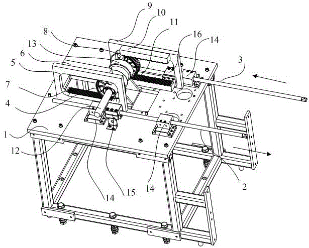 Traversing gear of two-for-one twister