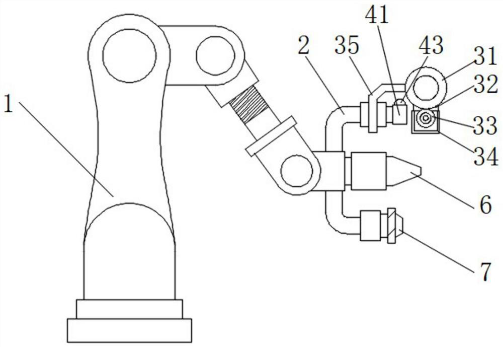 Mechanical spraying device, spraying mechanical arm and automatic spraying method