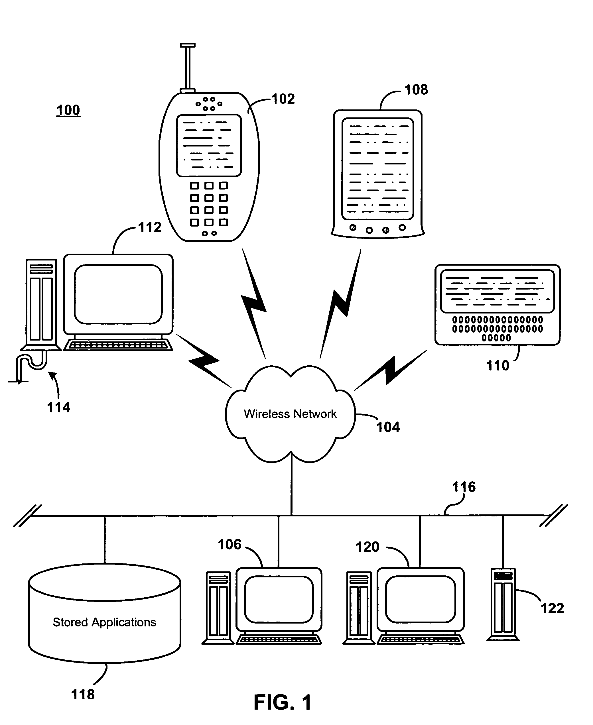 System and method of controlling a graphical user interface at a wireless device