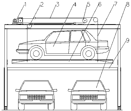 Double-layer moving-out lifting stereo garage