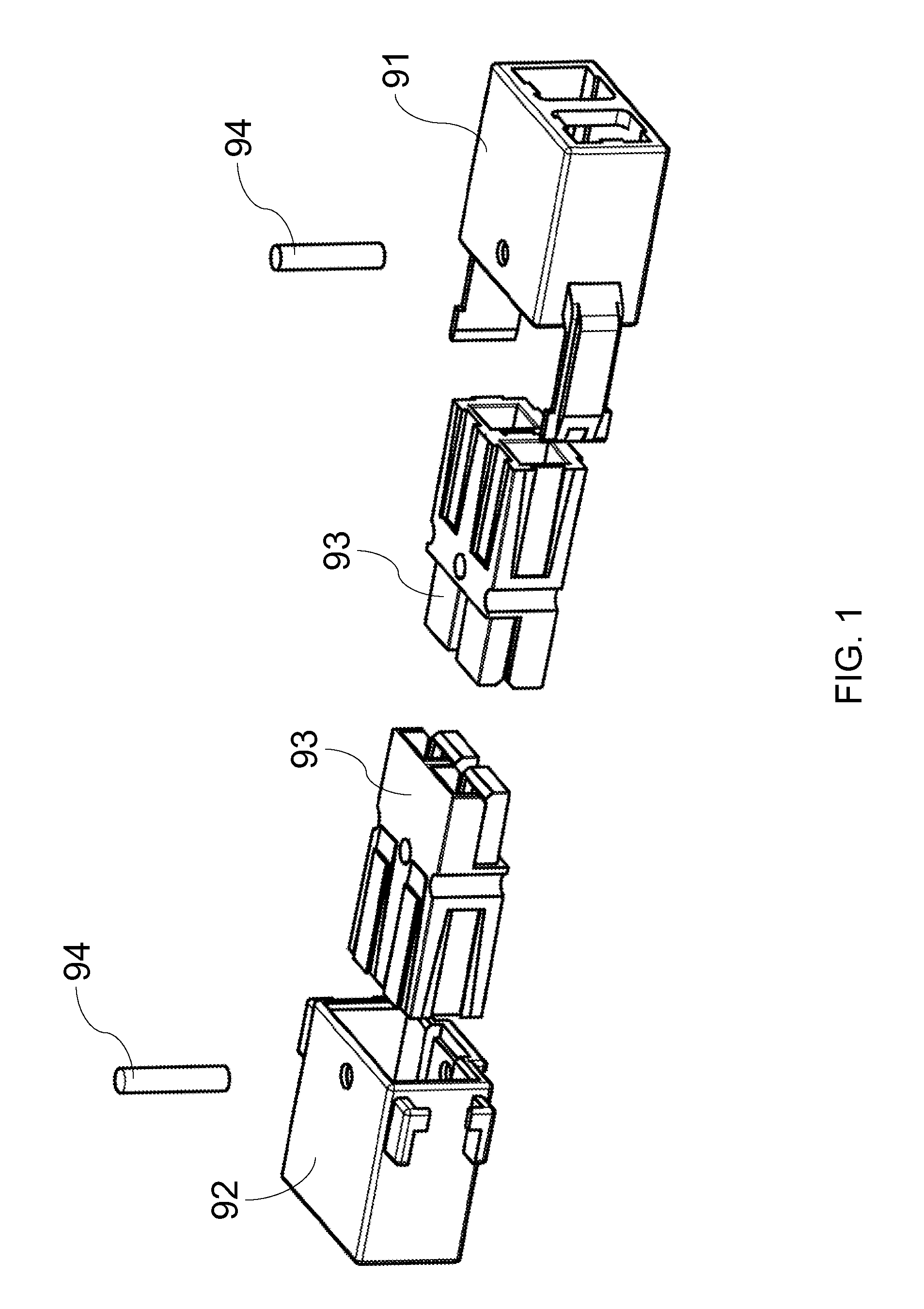 Latched connector assembly