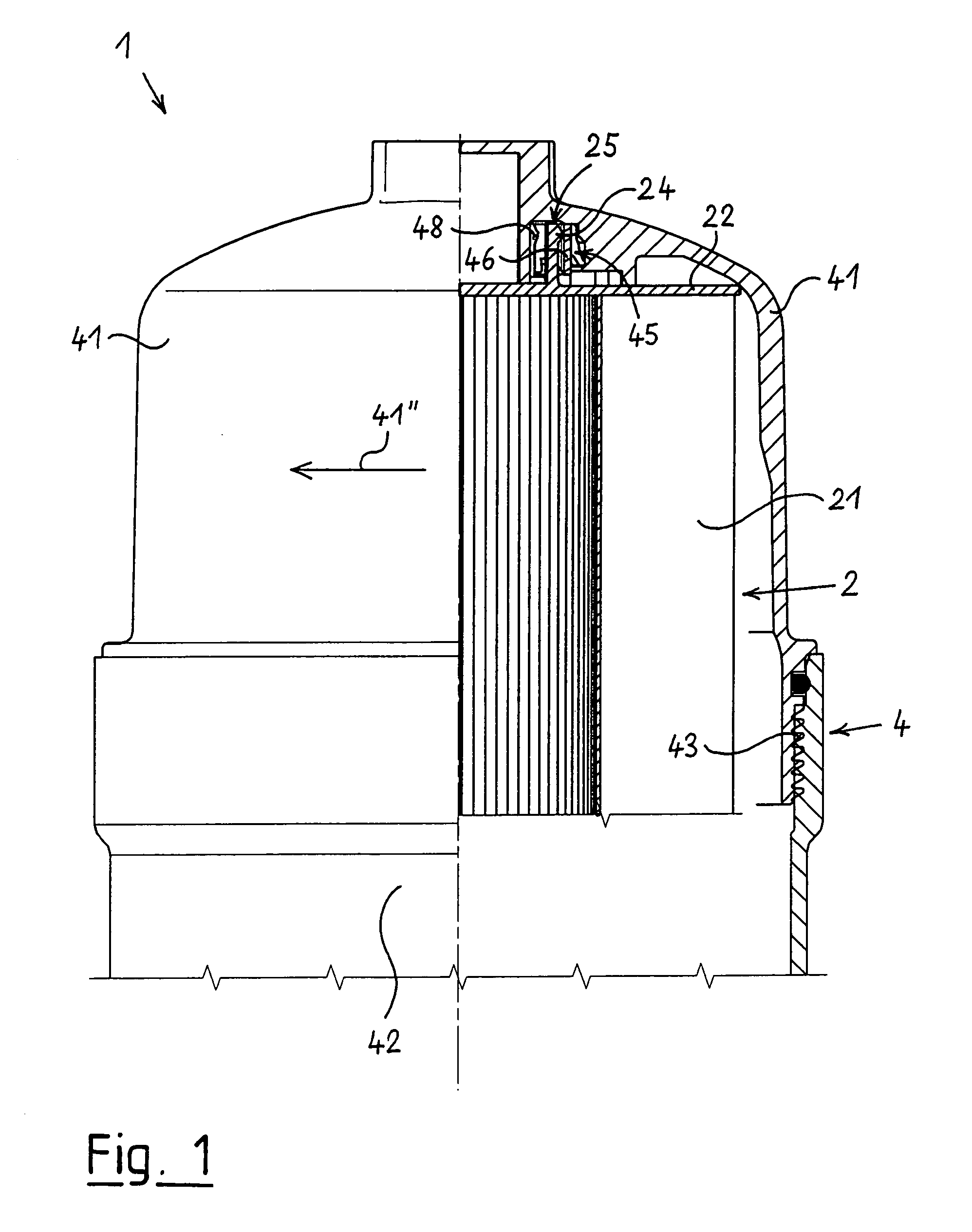 Device for separating impurities from the lubricating oil of an internal combustion engine