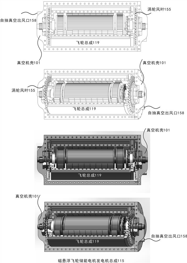 Magnetic suspension flywheel energy storage motor generator