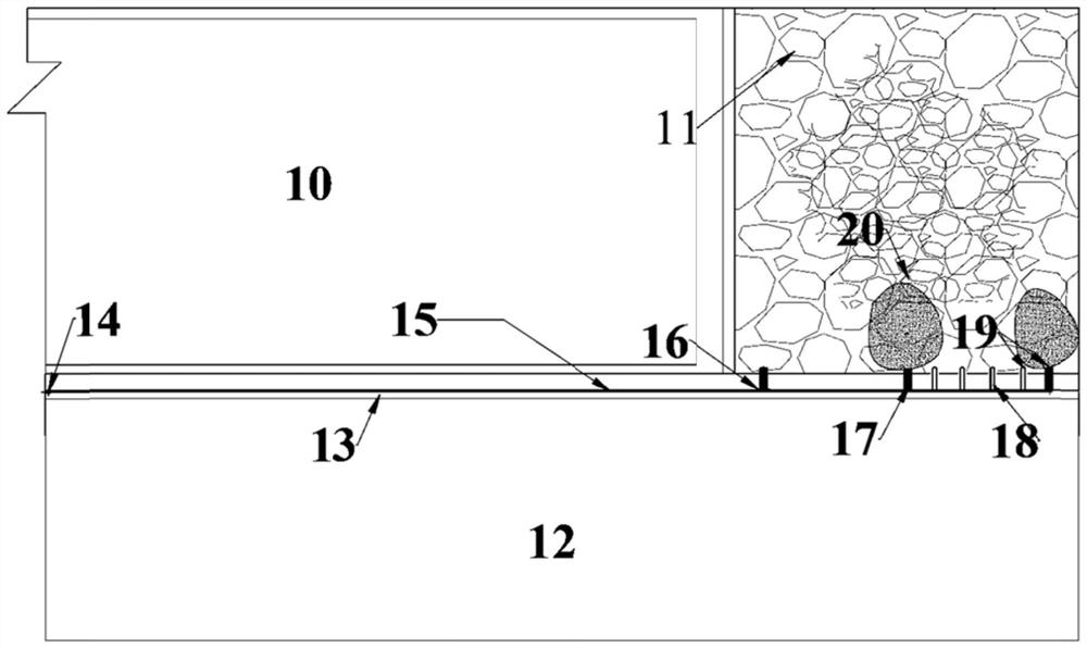 Sectional cementing grouting filling method for coal mine caving area