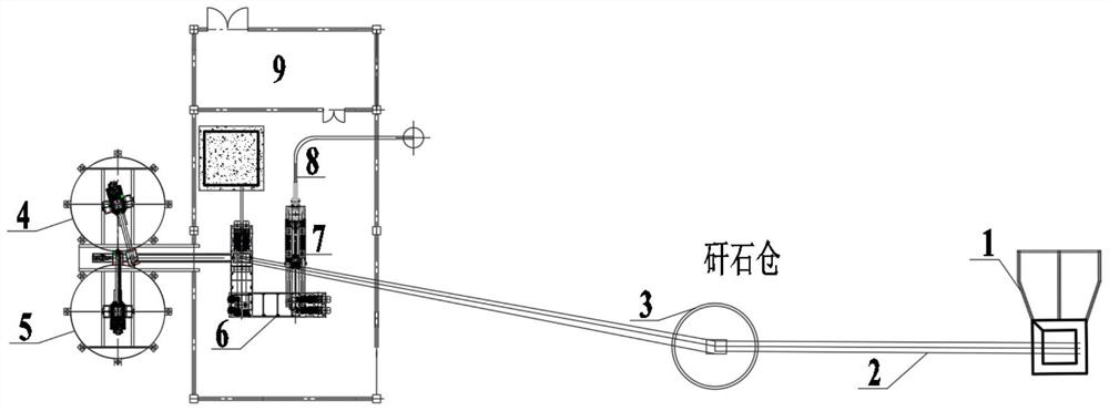 Sectional cementing grouting filling method for coal mine caving area