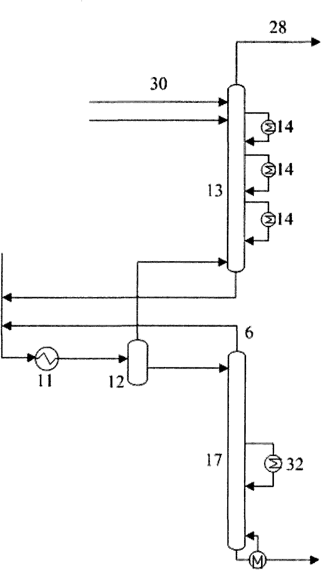 Method for saving energy and producing more propylene in absorption-stabilization system by catalytic cracking