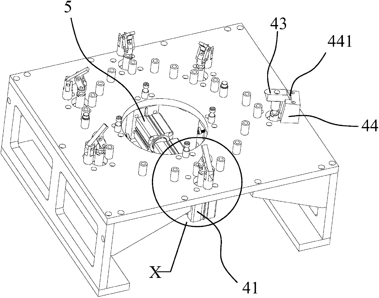 Engine transition connecting plate positioning tool