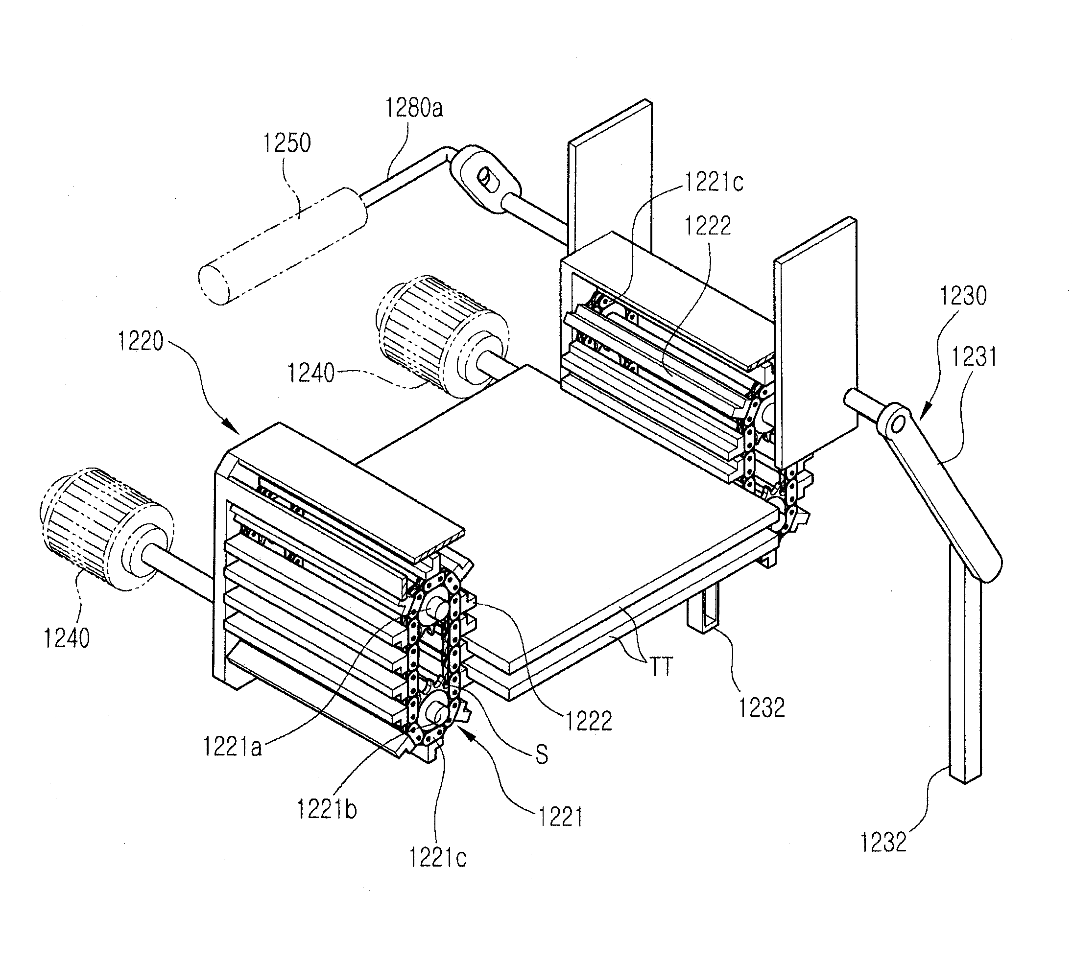 Side-docking type test handler and apparatus for transferring test tray for same