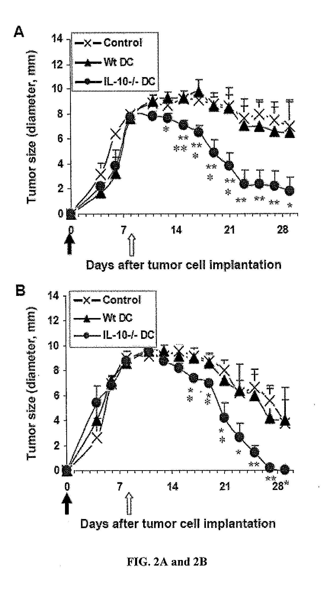 Anti-tumor vaccines delivered by dendritic cells devoid of interleukin-10