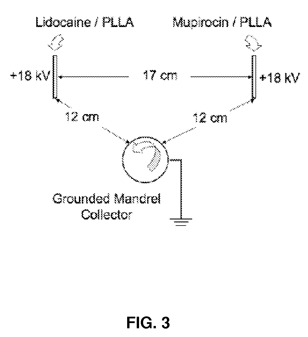 Electrospun matrices for delivery of hydrophilic and lipophilic compounds