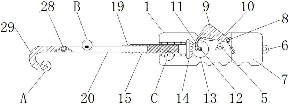 Steel bar binding wire binding hook used for construction site