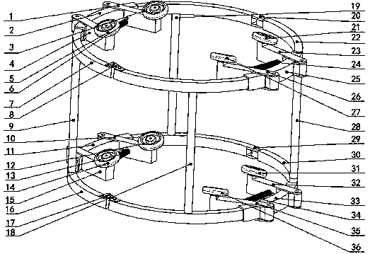 Clamping and lifting device of lacquer reaping equipment