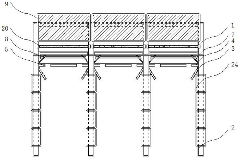 A reinforcement structure for corrosion damage of sea pump gates