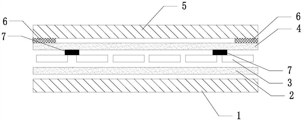 Single-cavity frameless laminated double-glass assembly and laminating method thereof