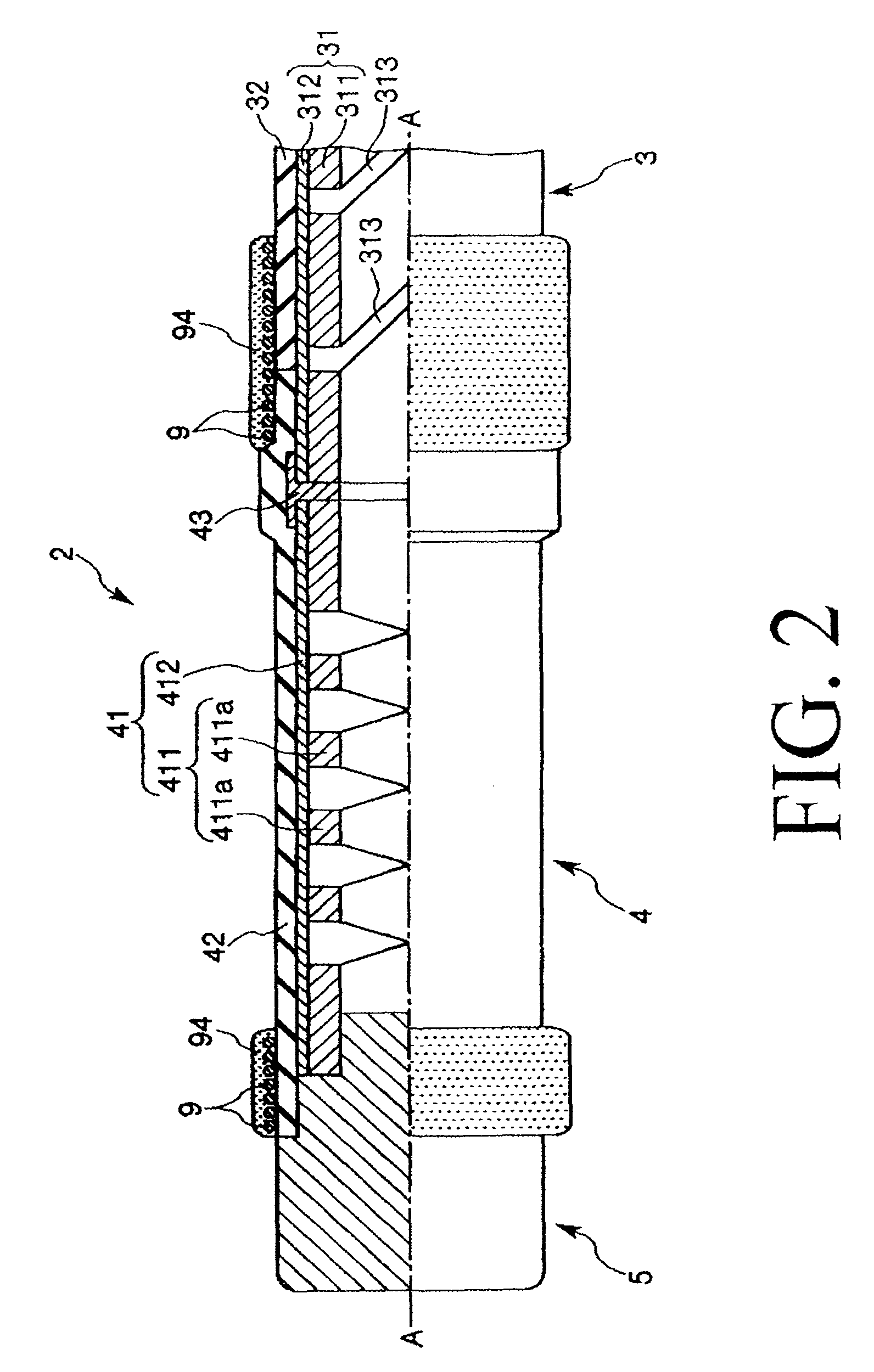 Tightening string for an endoscope, outer cover securing method, flexible tube for an endoscope, and an endoscope