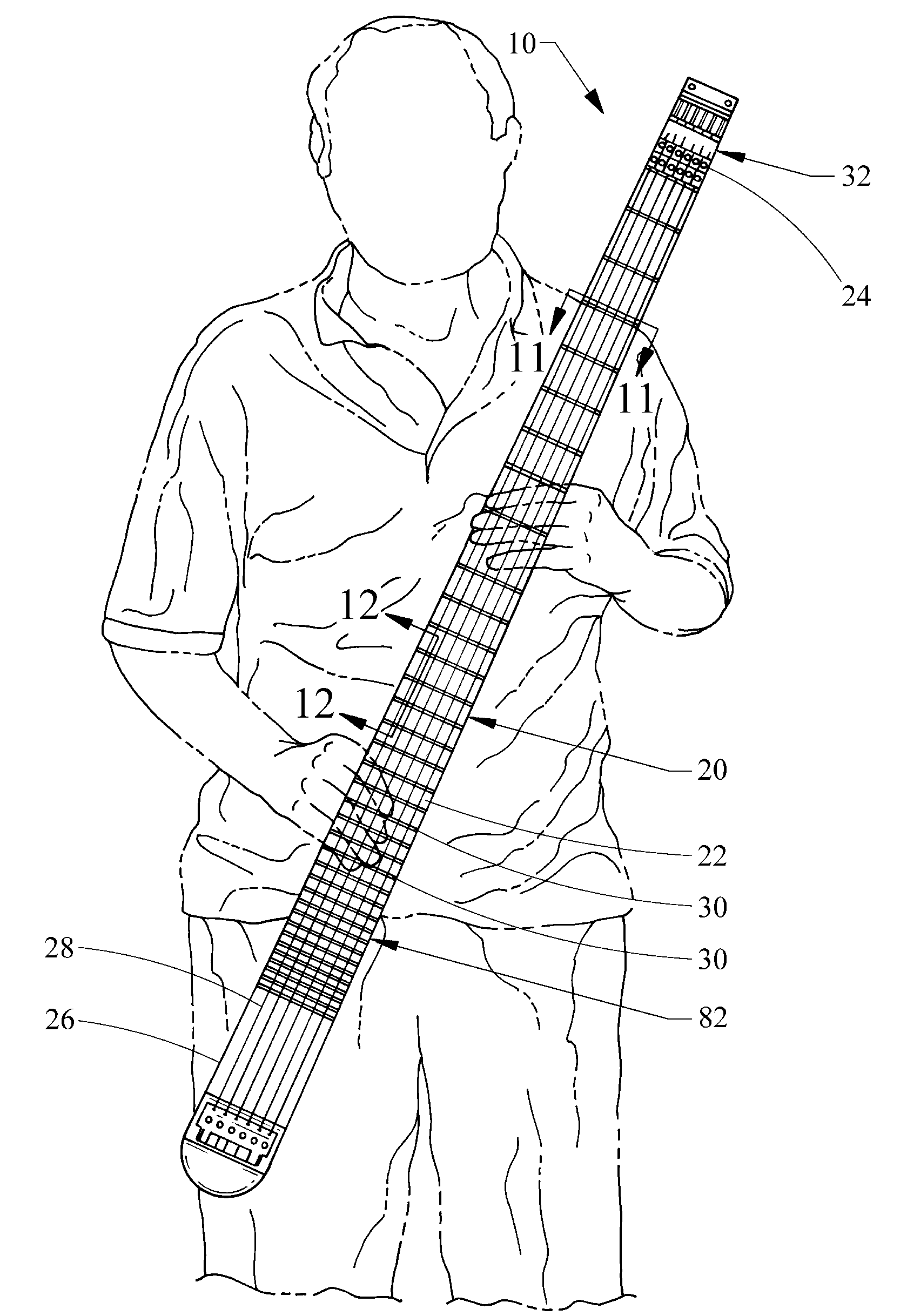 Unitary fingerboard and method of making same