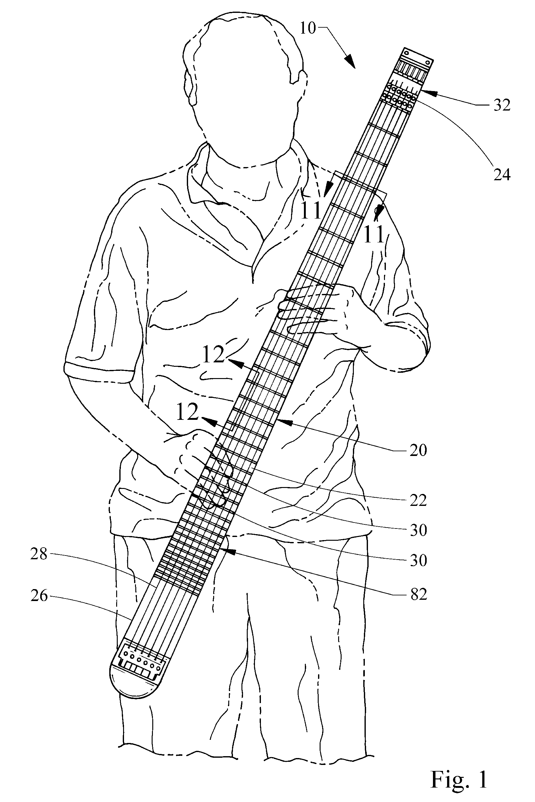 Unitary fingerboard and method of making same