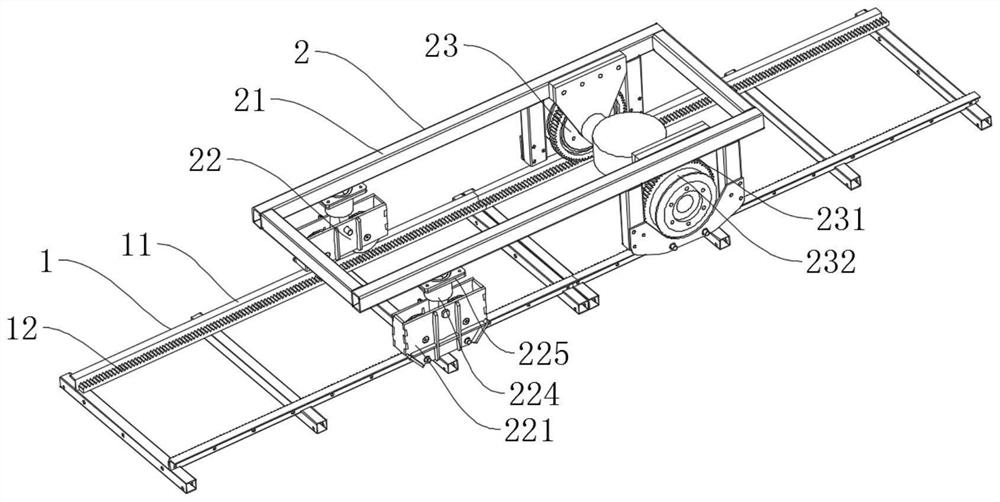 Driving mechanism for mountain double-rail conveyor