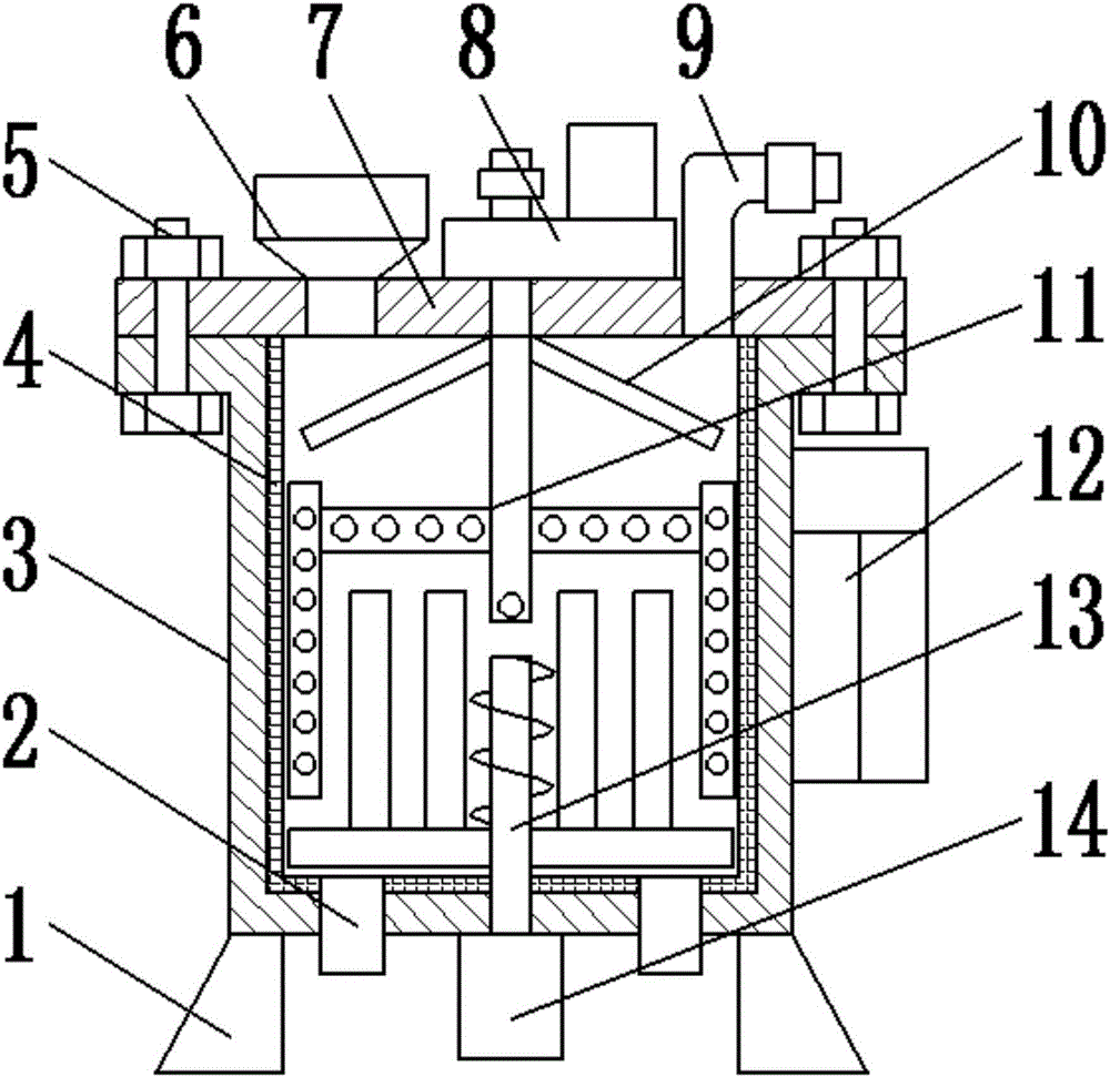 Vertical mixing plant for processing sticky rice adhesive