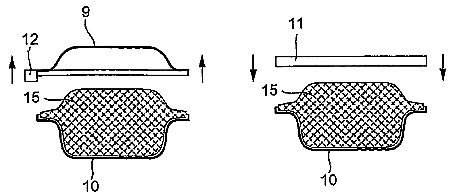 Method and device for producing three-dimensional molded parts and corresponding molded part