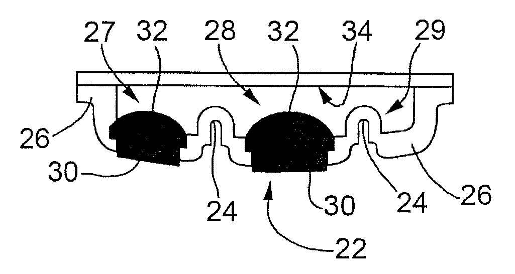 Footware with shock absorbing sole