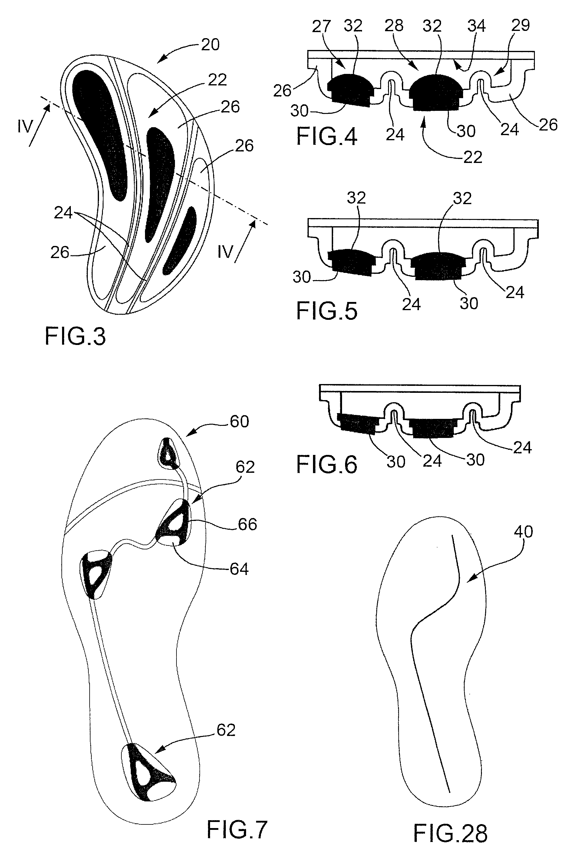 Footware with shock absorbing sole