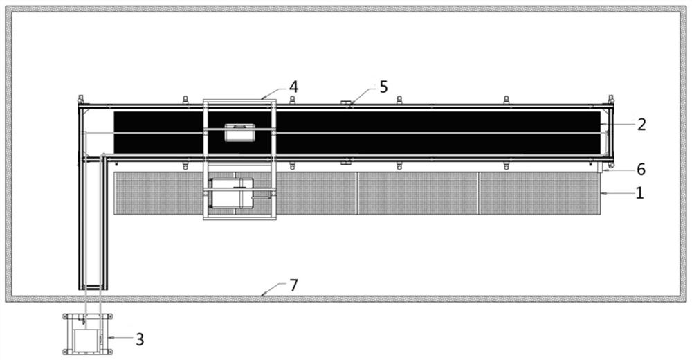 Draw-bar box horizontal noise testing method