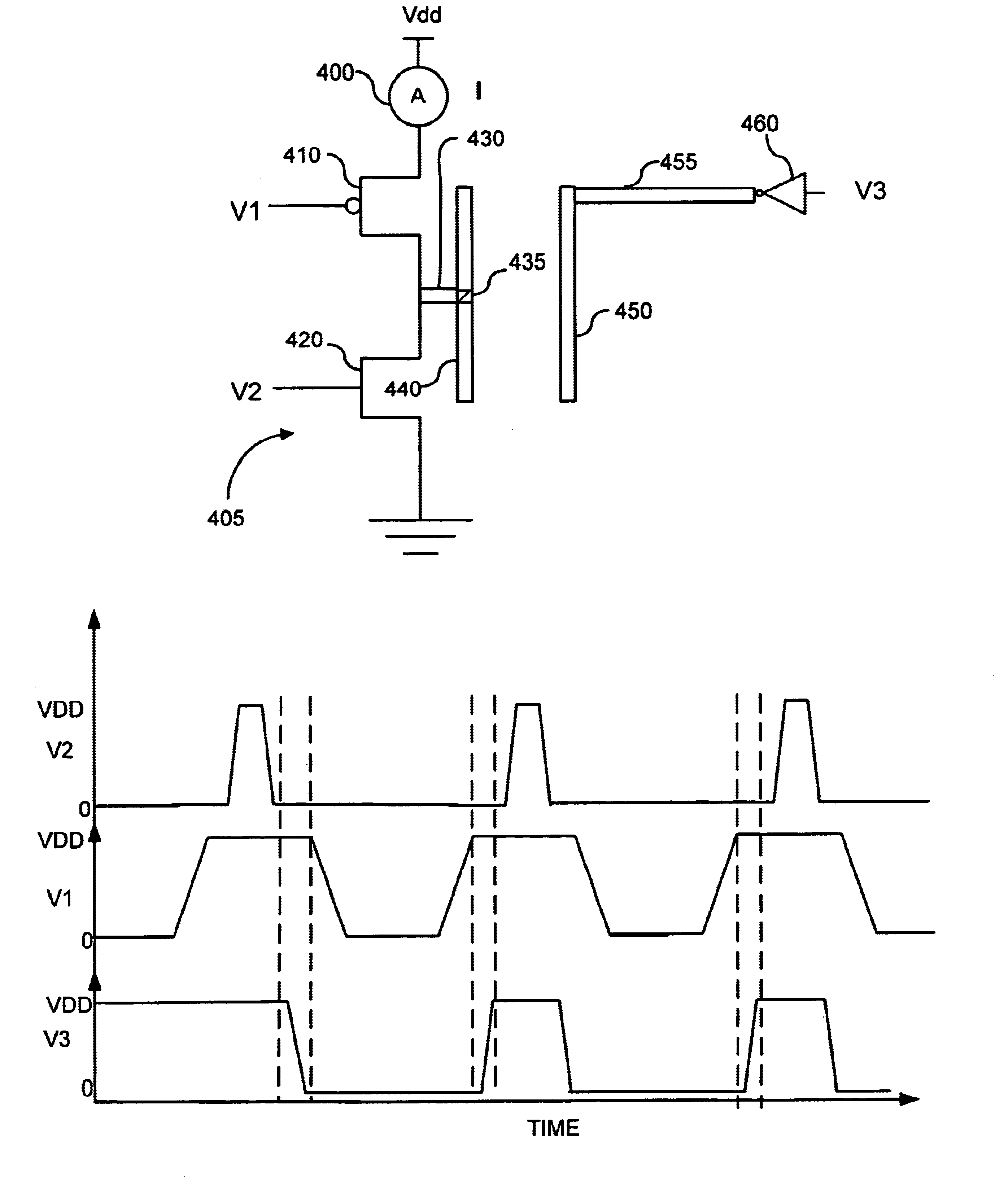 Capacitance measurements for an integrated circuit