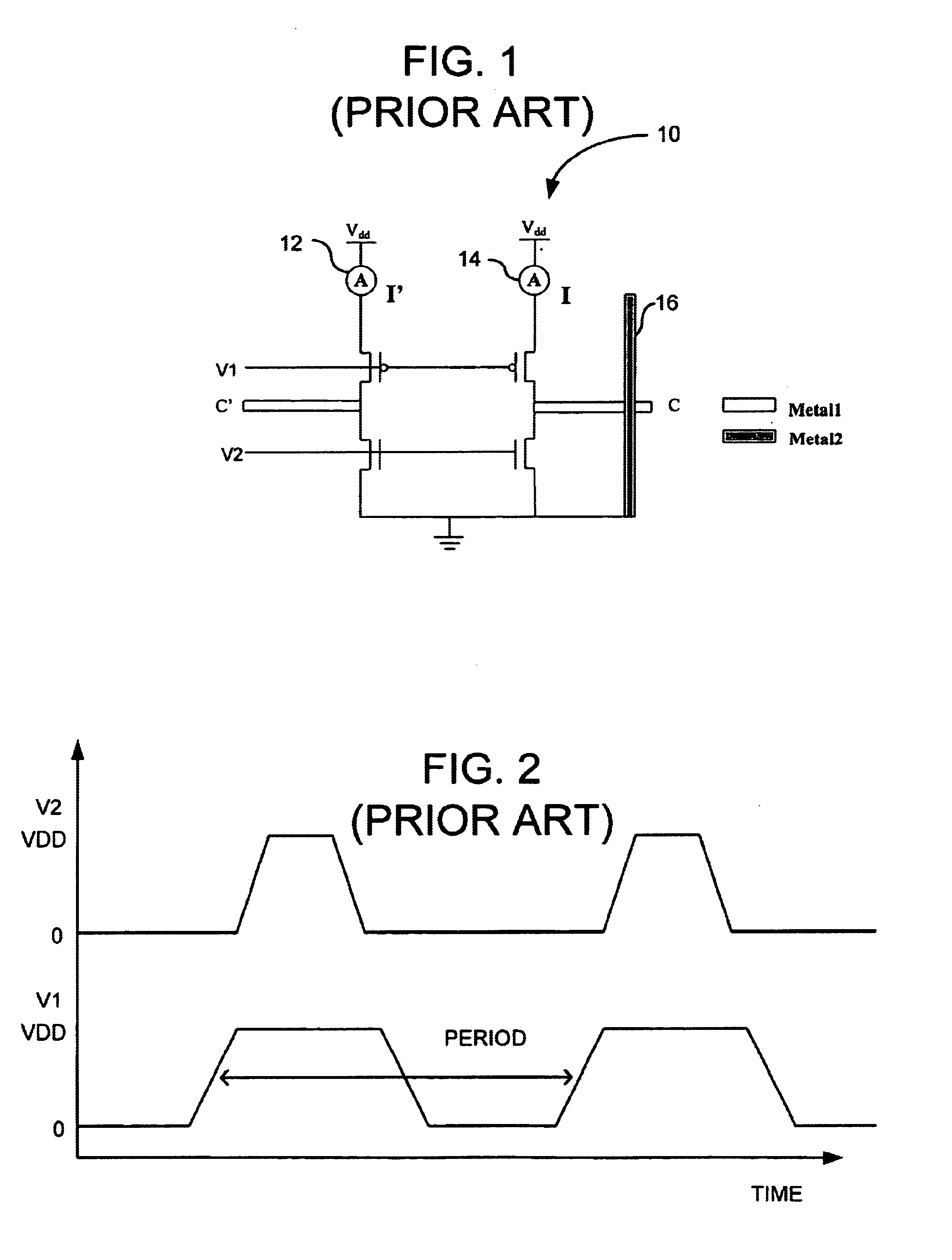 Capacitance measurements for an integrated circuit