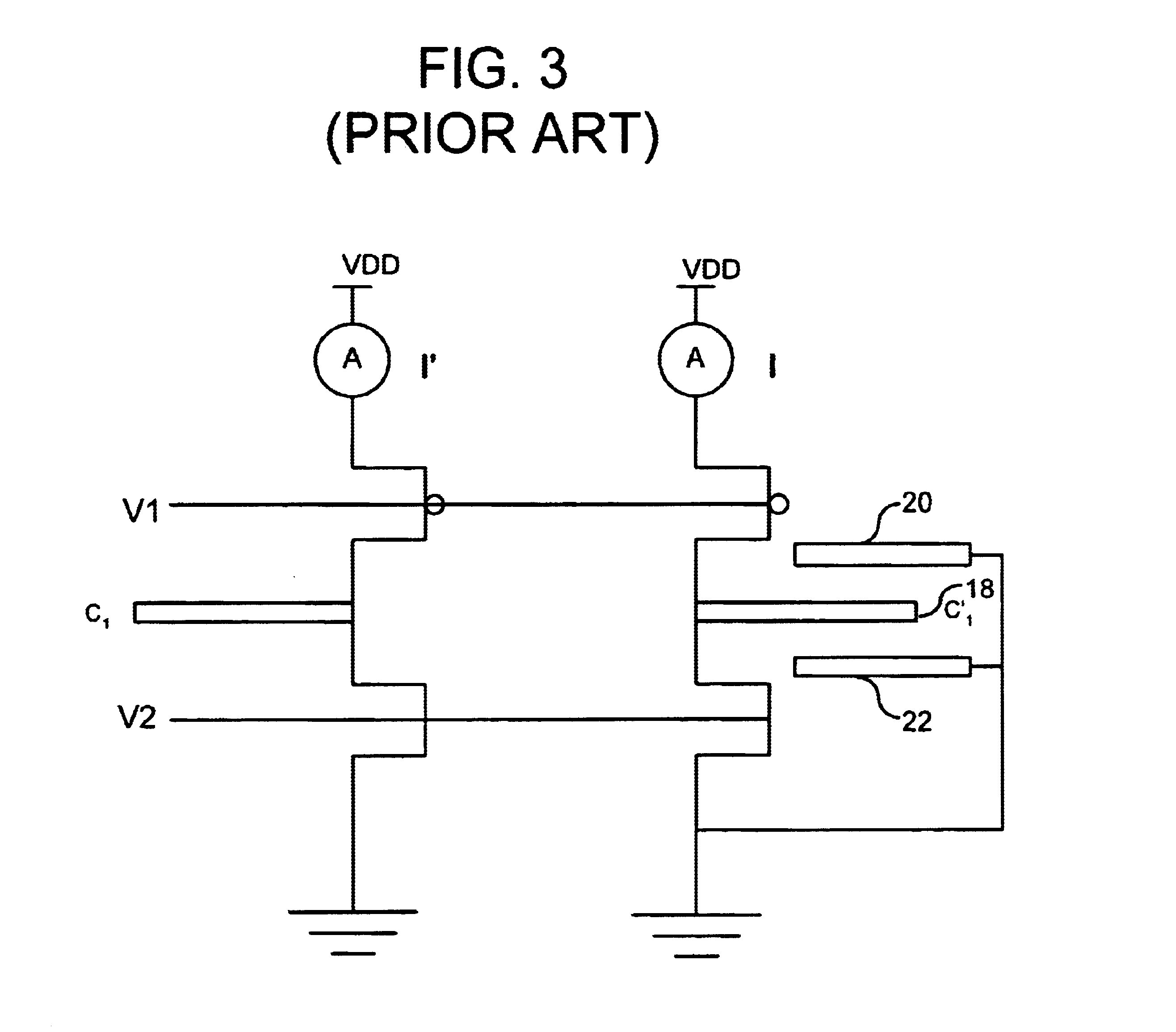 Capacitance measurements for an integrated circuit