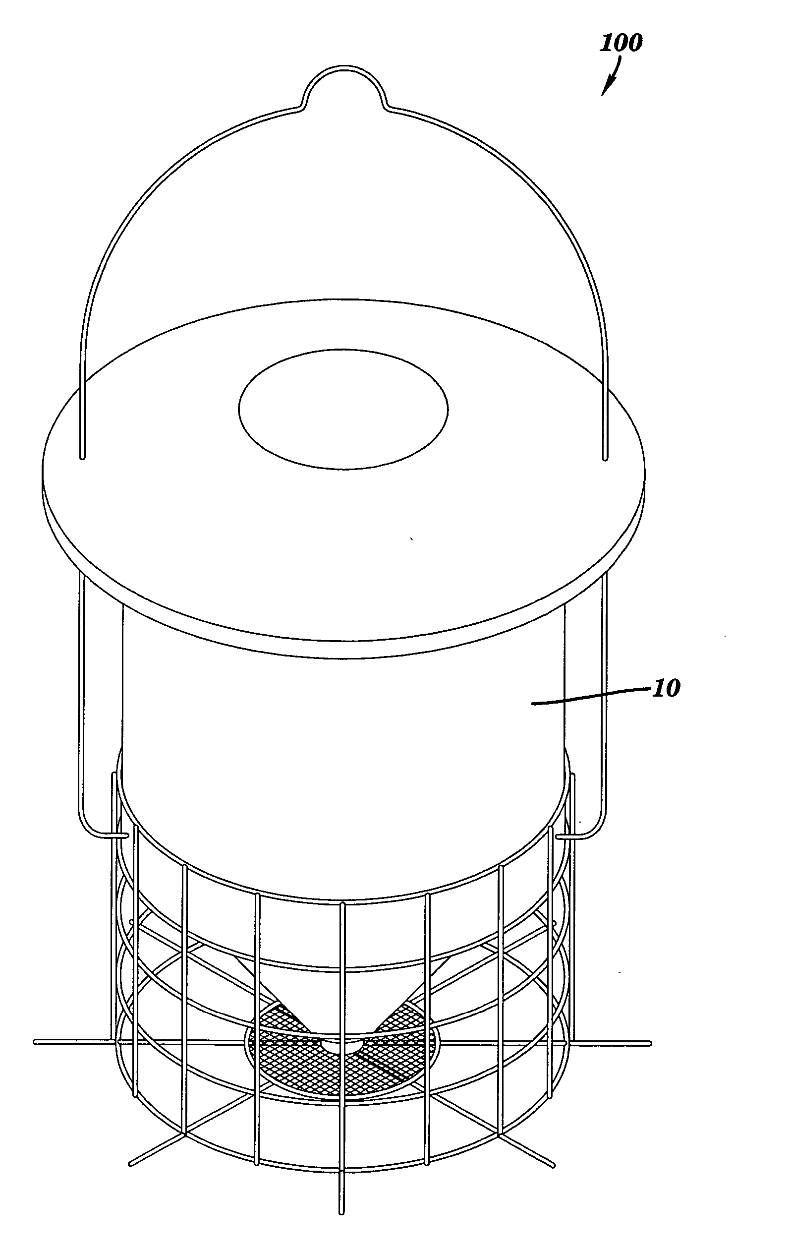 Squirrel proof platfrom bird feeder