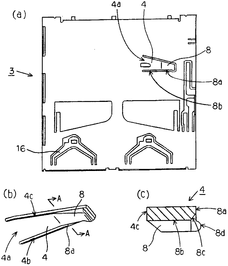 Connector for memory card