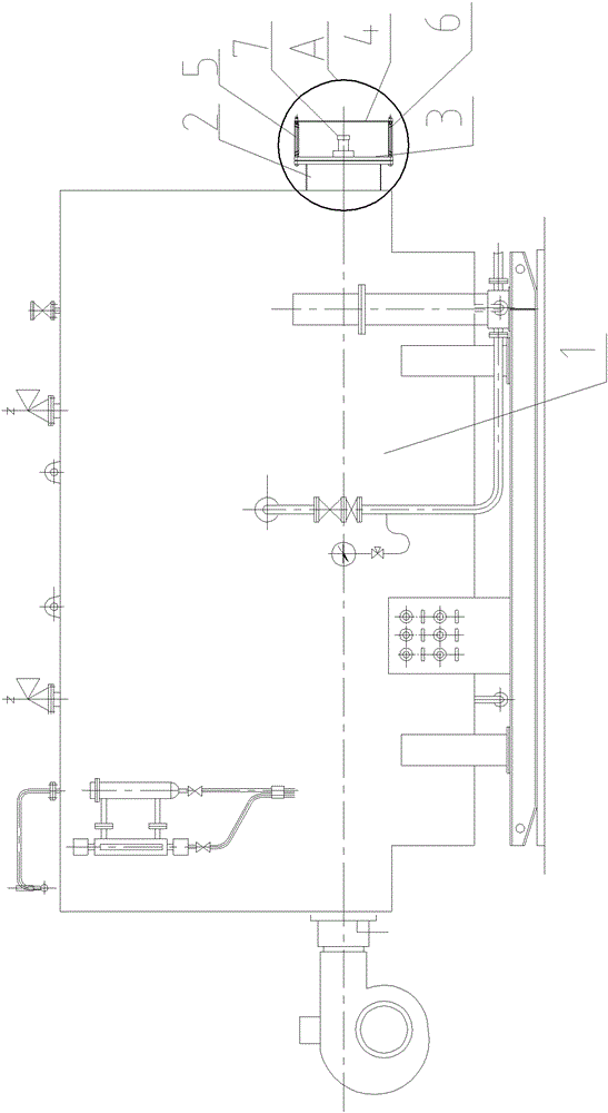 Explosion-proof door structure of oil-fired boiler