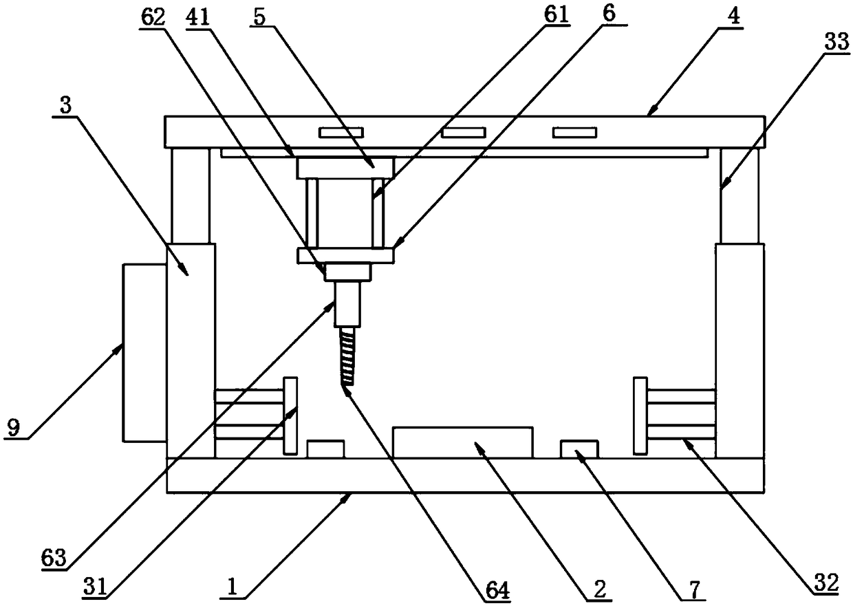 Drilling jig used for machining U-shaped plate through hole