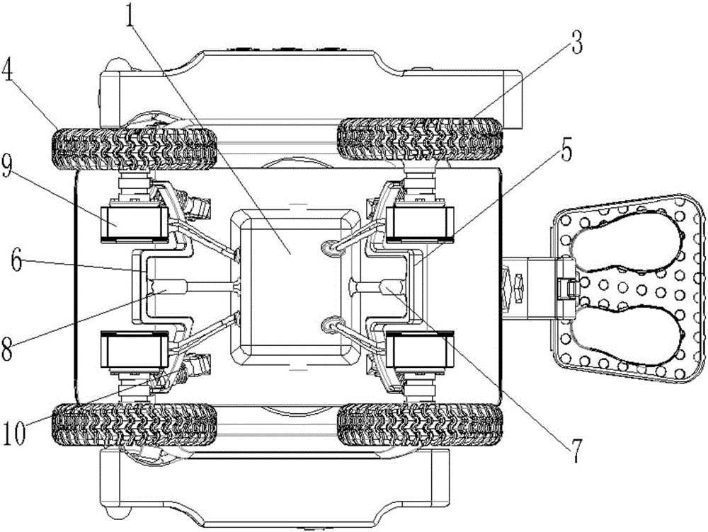 Electric wheelchair and stair climbing chassis assembly