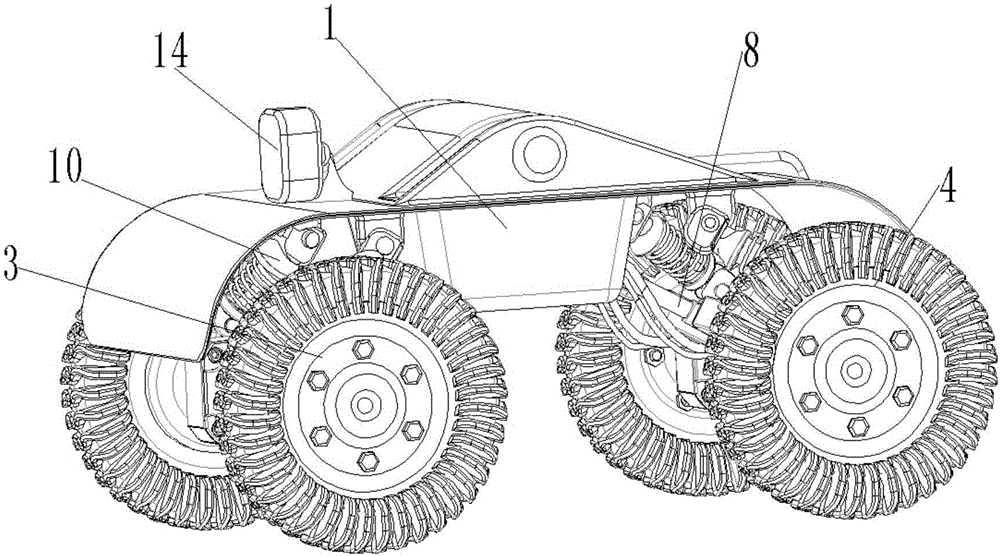 Electric wheelchair and stair climbing chassis assembly