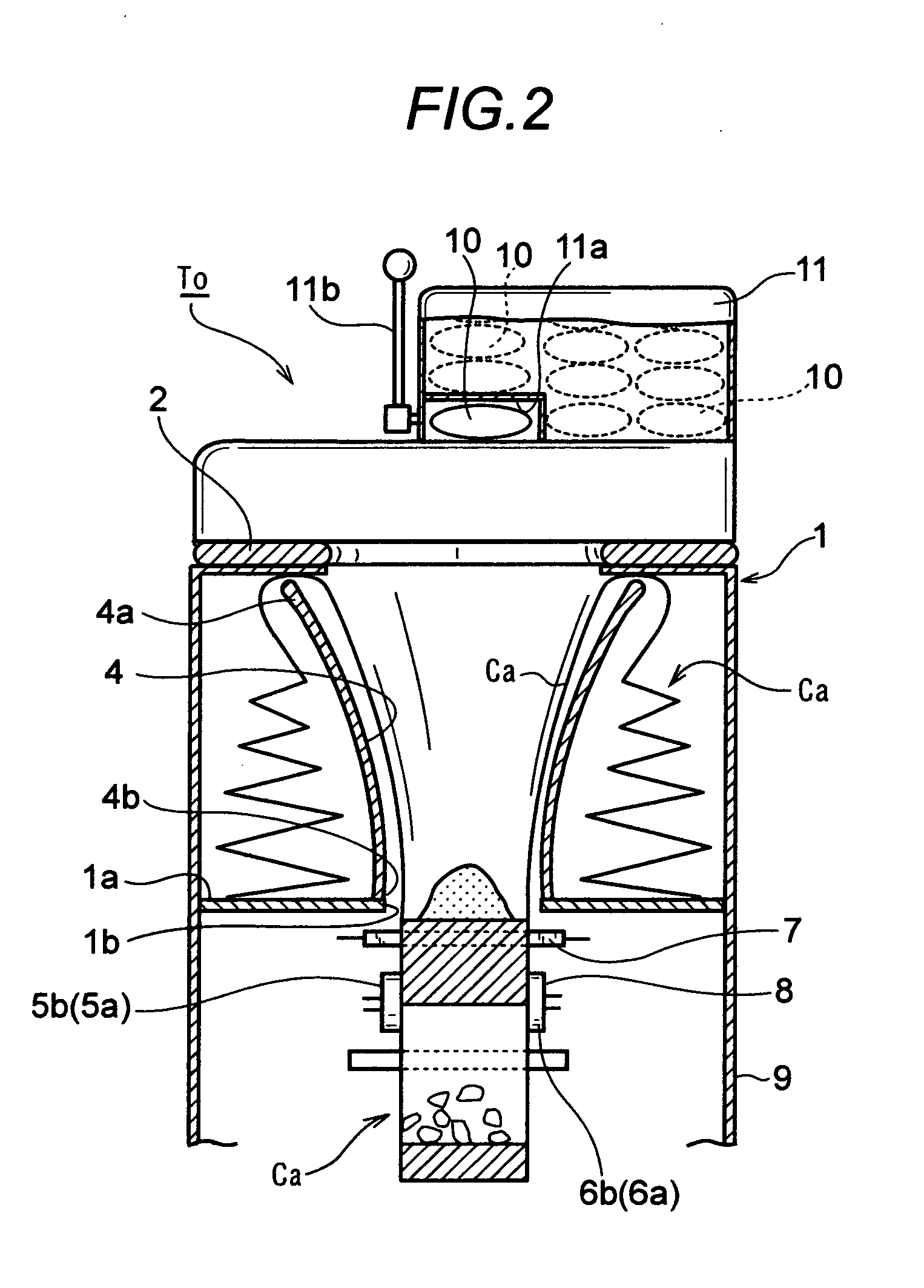 Toilet apparatus with processing material