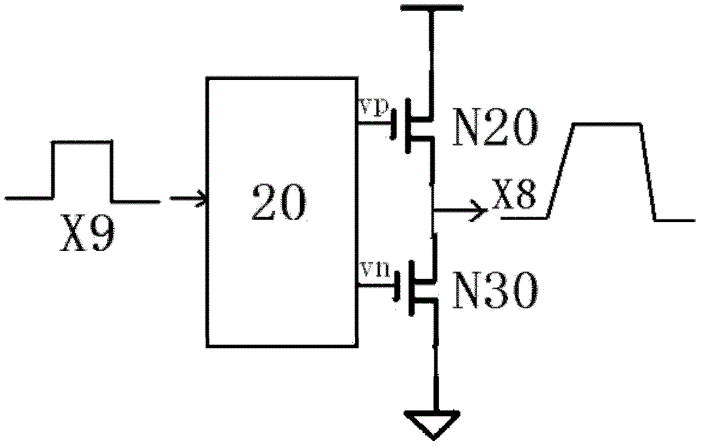 A driver for power tube grid of class-d audio power amplifier