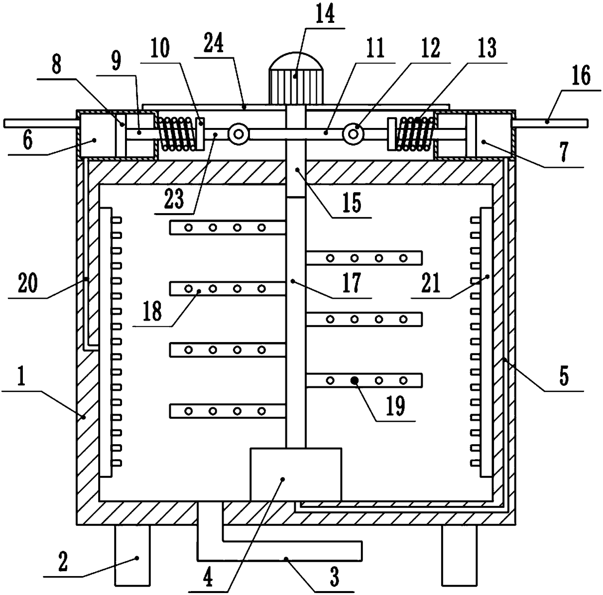 Cam type biological plant oil mixing and homogenizing device