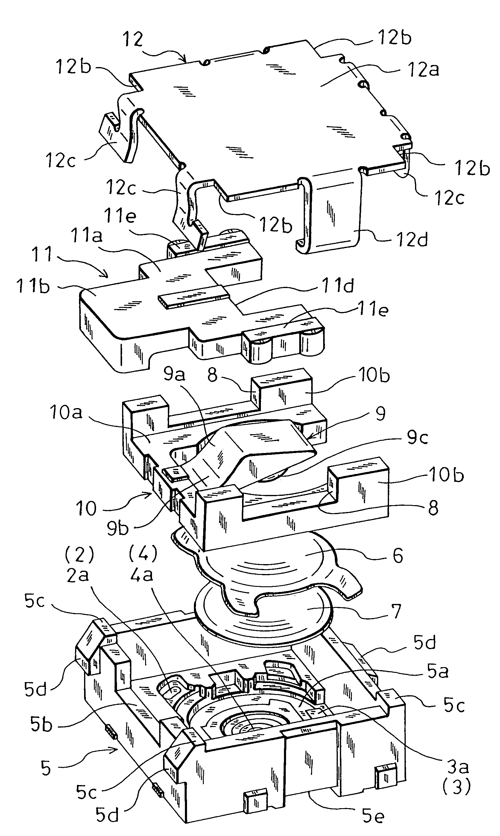 Lateral pushing type push switch