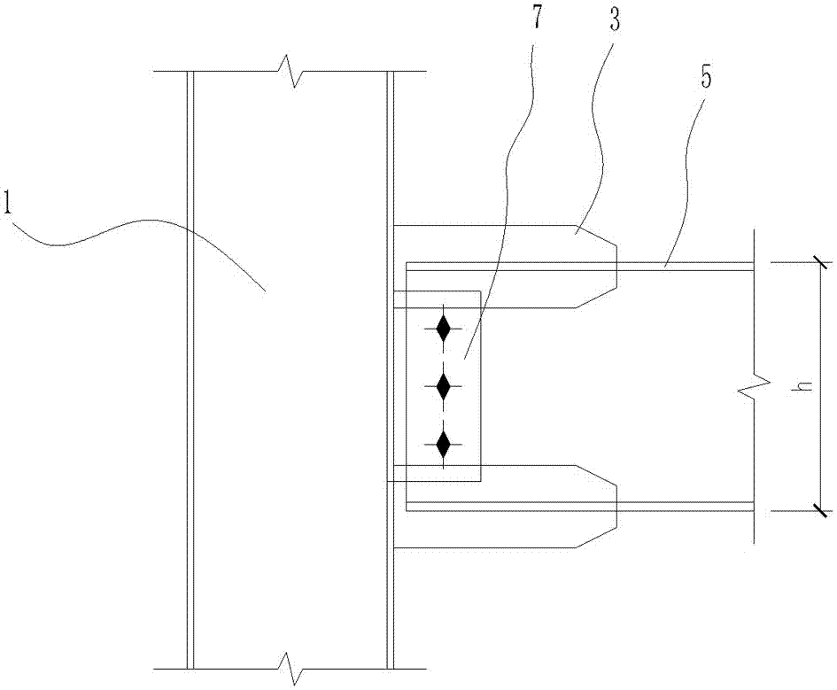 Novel connected node of cold-formed square tubular columns and H-shaped steel beam and assembly method thereof