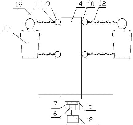 Auxiliary device for sudden turning ability in soccer training